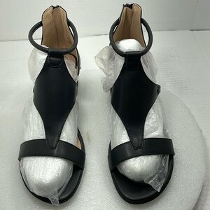 Journee Collection Trayle Wedge Sandals, Black Women Size 8.5   Item#64